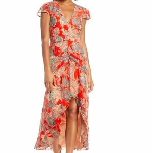 Anthropologie Harlyn High low floral Burnout dress